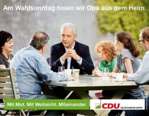 Am Wahlsonntag holen wir Opa aus dem Heim