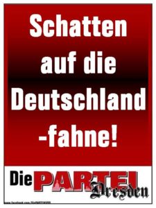 Schatten auf die Deutschlandfahne